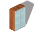 EDISON - Ресепшен EDISON Шкаф со стекл. дверьми в алюм. рамке