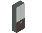 ORBIS - Шкаф высокий ORBIS матовое стекло